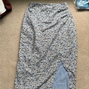 Abercrombie & Fitch Black and White Asymmetrical Maxi Skirt